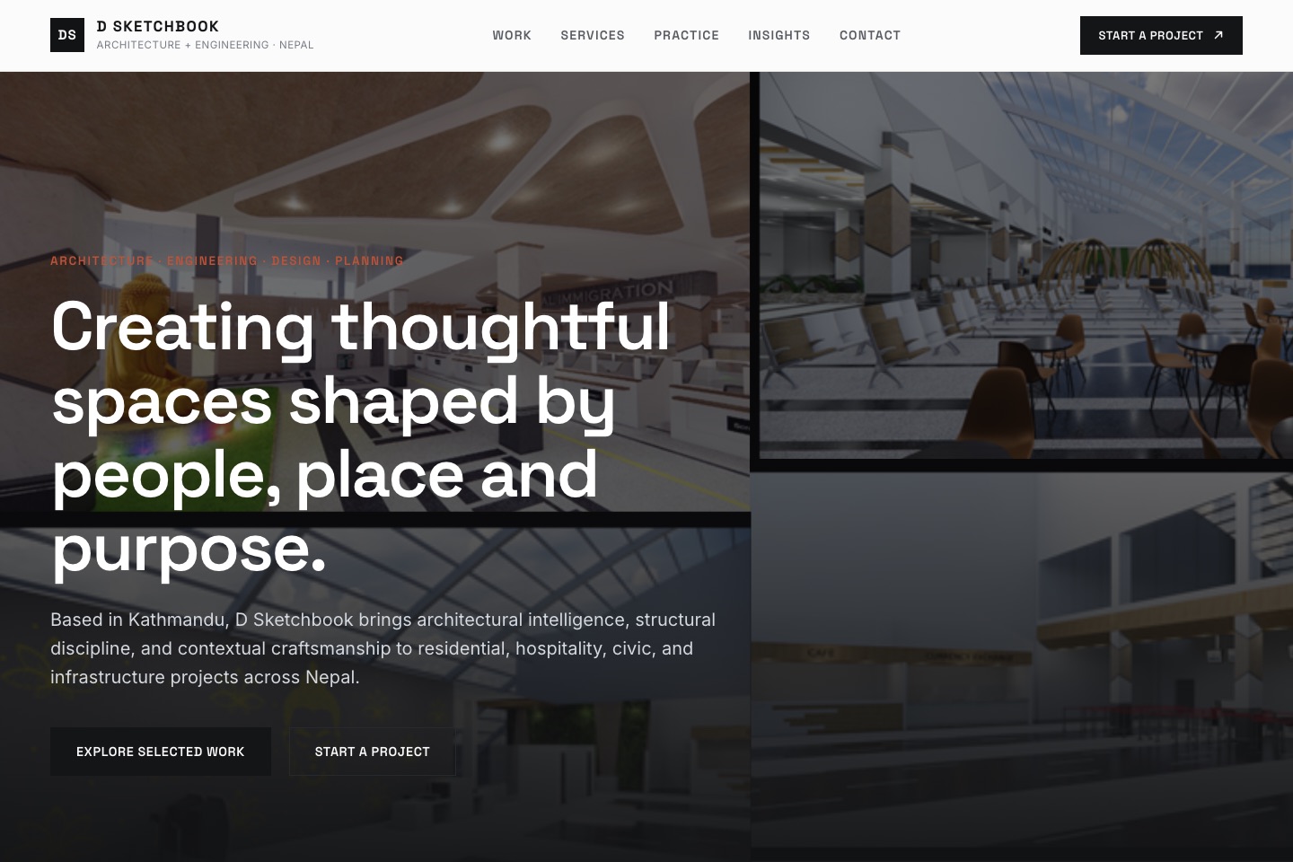 D Sketchbook Architecture Website